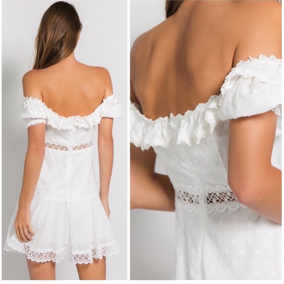 ‼️LAST ONE‼️Off the shoulder White Dress - Picture 5 of 7